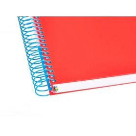 Cuaderno espiral liderpapel a4 micro antartik tapa forrada 120h 100 gr horizontal 5 bandas 4 taladros colores surt