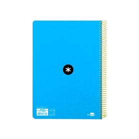 Cuaderno espiral liderpapel a5 antartik tapa dura 80h 100 gr horizontal con margen color azul