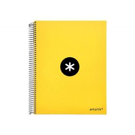 Cuaderno espiral liderpapel a4 micro antartik tapa forrada 120 h 100g cuadro 5 mm color amarillo promo caran d ache