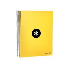 Cuaderno espiral liderpapel a4 micro antartik tapa forrada 120 h 100g cuadro 5 mm color amarillo promo caran d ache