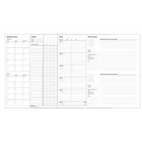 Cuaderno triplex additio plan de curso evaluacion agenda plan semanal y tutorias fundas transparentes 22,5x31cm