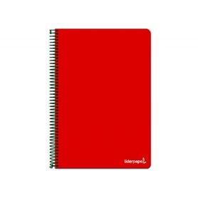 Cuaderno espiral liderpapel folio write tapa blanda 80h 60gr pauta 2,5 mm con margen color rojo