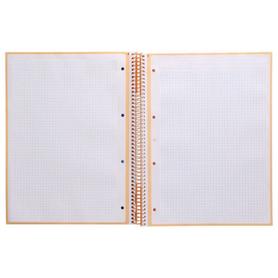 Cuaderno espiral liderpapel a4 micro antartik tapa forrada 80h 90 gr cuadro 5mm 1 banda 4 taladros amarillo cl