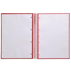 Cuaderno espiral liderpapel a4 micro antartik tapa forrada80h 90 gr horizontal 1 banda 4 taladros color frambuesa