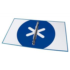 Carpeta liderpapel antartik a4 forrada 4 anillas 25 mm redondas color azul oscuro