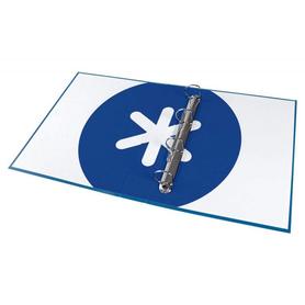 Carpeta 4 anillas 40 mm mixtas liderpapel antartik a4 forrada color azul marino
