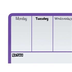 Planificador semanal nobo magnetico color violeta 140x360 mm