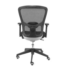 Silla Pozuelo respaldo malla negro asiento 3D negro.