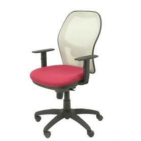 Silla Jorquera malla gris asiento bali granate