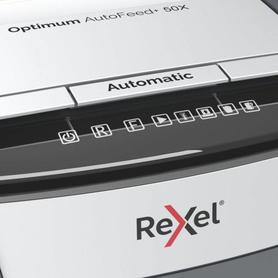 Destructora automática Rexel Optimum AutoFeed 50X de corte en partículas