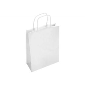 Bolsa papel q-connect celulosa blanco l con asa retorcida 320x400x14 mm