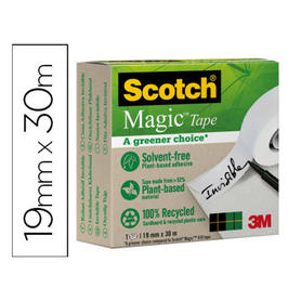 Cinta adhesiva scotch-magic c-900 30 mt x 19 mm