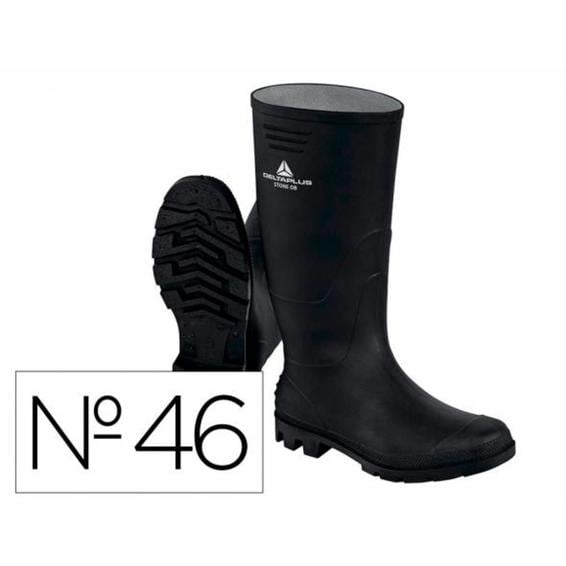 STONEOBNO46 - Botas deltaplus de seguridad stone pvc negro suela de tacos talla 46