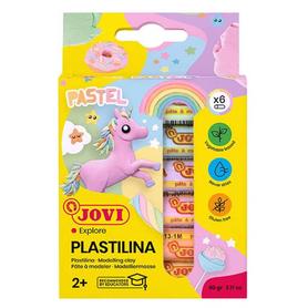 Plastilina jovi 90 estuche 6 unidades colores pastel surtidos 15 g