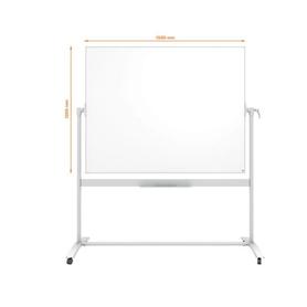 Pizarra blanca móvil de esmalte Classic de Nobo, 1500 × 1200 mm - 1901035