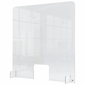Pantalla separadora de acrílico transparente con ventana de transacción Nobo, 700x850 mm - 1915488