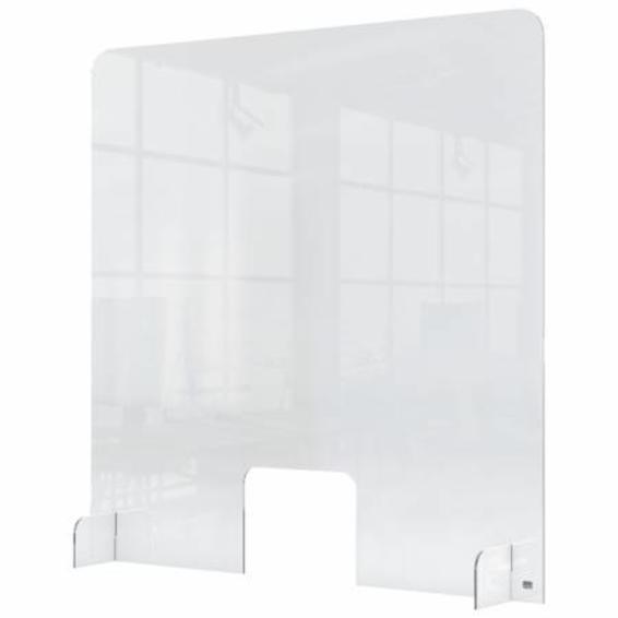 Pantalla separadora de acrílico transparente con ventana de transacción Nobo, 700x850 mm - 1915488