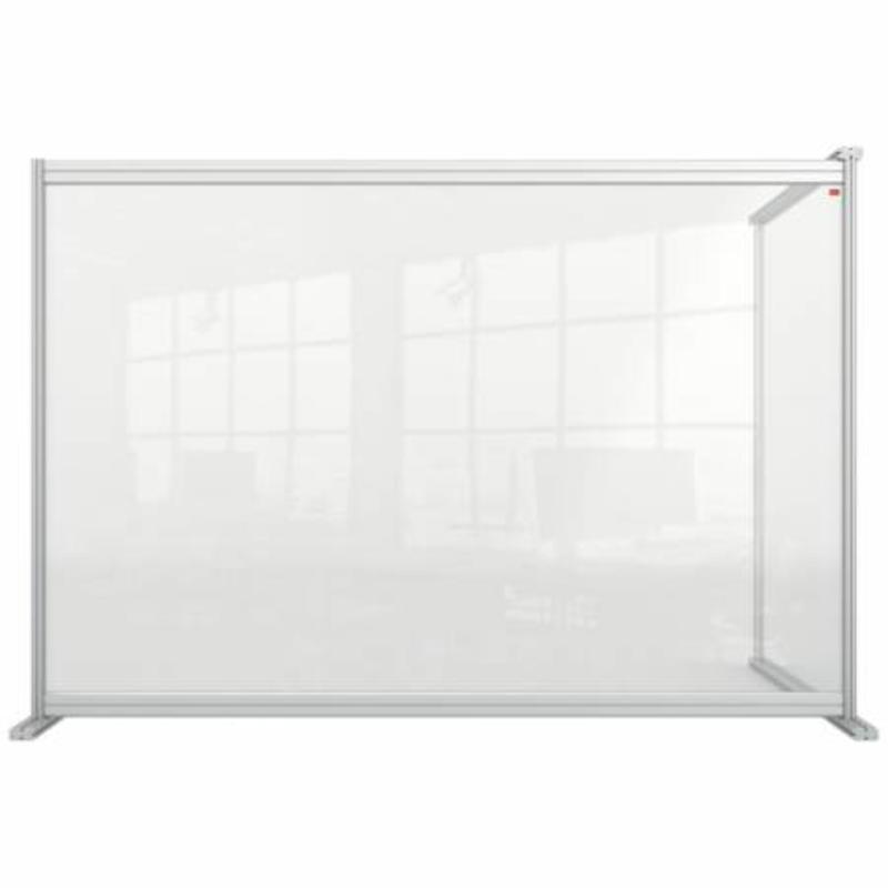 Extensión de sistema modular de pantalla separadora de sobremesa de acrílico transparente Nobo Premium Plus 1400x1000 mm - 19154
