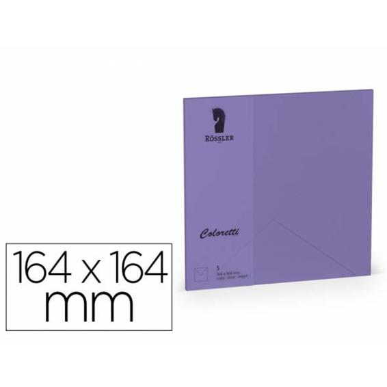 220740592 - Sobre rossler coloretti cuadrado grande color lila 164x164xmm pack de 5 unidades