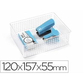 12623 - Organizador de sobremesa plasticforte transparente n 2 120x157x55 mm