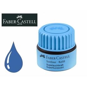 154951 - Tinta rotulador faber castell textliner fluorescente 1549 con sistema capilar color azul frasco de 30 ml