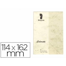 220705506 - Sobre rossler coloretti c6 ministro color marmol crema 114x162 mm pack de 5 unidades