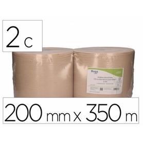 30788 - Papel secamanos bunzl greensource nature 2 capas celulosa reciclada kraft 200 mm x 350 mt paquete de 2