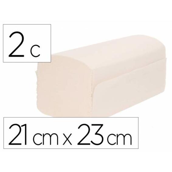 26991 - Toalla secamanos bunzl greensource celulosa blanca plegado en v 2 capas 21x23 cm caja de 20 paquetes de 200