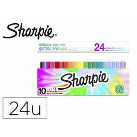 Rotulador sharpie fine blister de 24 unidades colores surtidos - 2180834