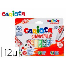 Rotulador carioca stamperello caja 12 unidades colores surtidos - 42240