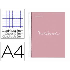 Cuaderno espiral miquelrius notebook 1 emotions tapa forrada din a4 microperforado 80 hojas 90g m2 cuadro 5 mm - MR46056