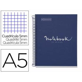 Cuaderno espiral miquelrius notebook 1 emotions tapa forrada din a5 microperforado 80 hojas 90g m2 cuadro 5 mm - MR46678