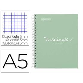 Cuaderno espiral miquelrius notebook 1 emotions tapa forrada din a5 microperforado 80 hojas 90g m2 cuadro 5 mm - MR46674