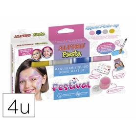 Barra de maquillaje alpino festival caja de 4 colores surtidos + pincel + folleto - DL000110