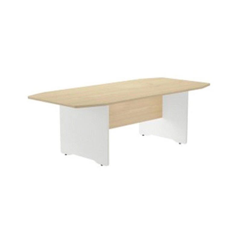 Mesa de reunion rocada meeting 3003aw04 estructura madera blanco tablero madera blanco 220x100x72 cm