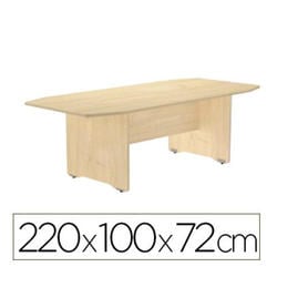 Mesa de reunion rocada meeting 3003aa01 estructura madera haya tablero madera haya 220x100x72 cm