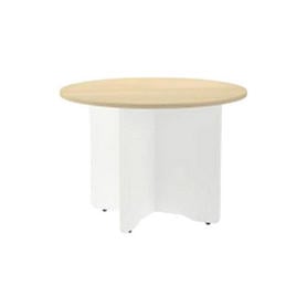 Mesa de reunion rocada meeting 3005aw04 estructura madera blanco aluminio en aspas tablero blanco 100 cm