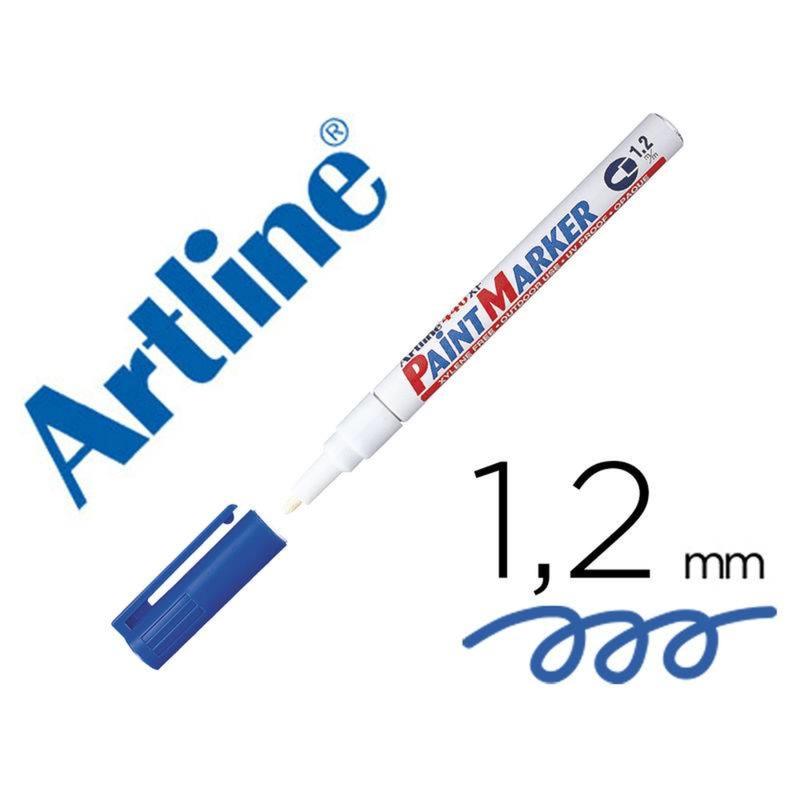 Rotulador artline marcador permanente ek-440 xf azul -punta redonda 1.2 mm -metal caucho y plastico - 