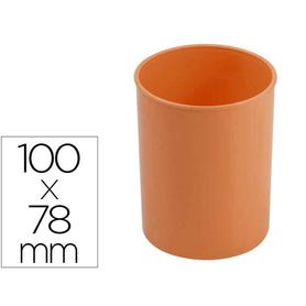 Cubilete portalapices faibo plastico color naranja pastel 78 mm diametro x 100 mm alto - 206-31