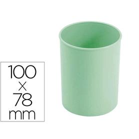Cubilete portalapices faibo plastico color verde pastel 78 mm diametro x 100 mm alto - 206-34