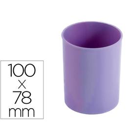 Cubilete portalapices faibo plastico color violeta pastel 78 mm diametro x 100 mm alto - 206-36