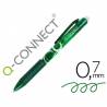 Boligrafo q-connect retractil borrable 0,7 mm color verde - KF18627