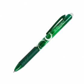 Boligrafo q-connect retractil borrable 0,7 mm color verde