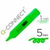 Rotulador q-connect fluorescente verde punta biselada - KF01113