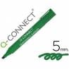 Rotulador q-connect marcador permanente verde punta biselada 5.0 mm - KF01774