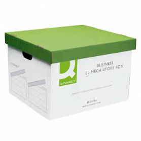 Cajon q-connect carton para 4 cajas archivo definitivo folio montaje automatico medidas interior 295x383x430mm