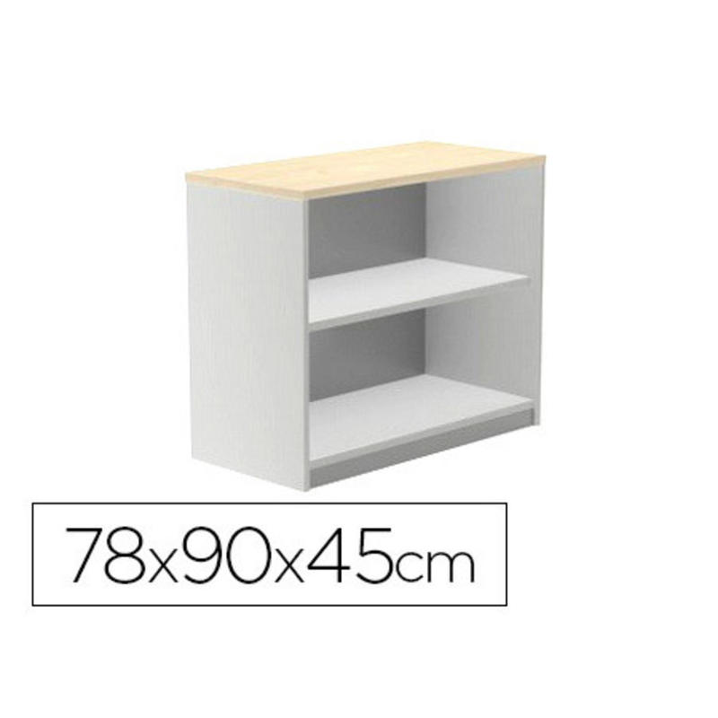 Armario rocada con dos estantes serie store 78x90x45 cm acabado ab02 aluminio/gris