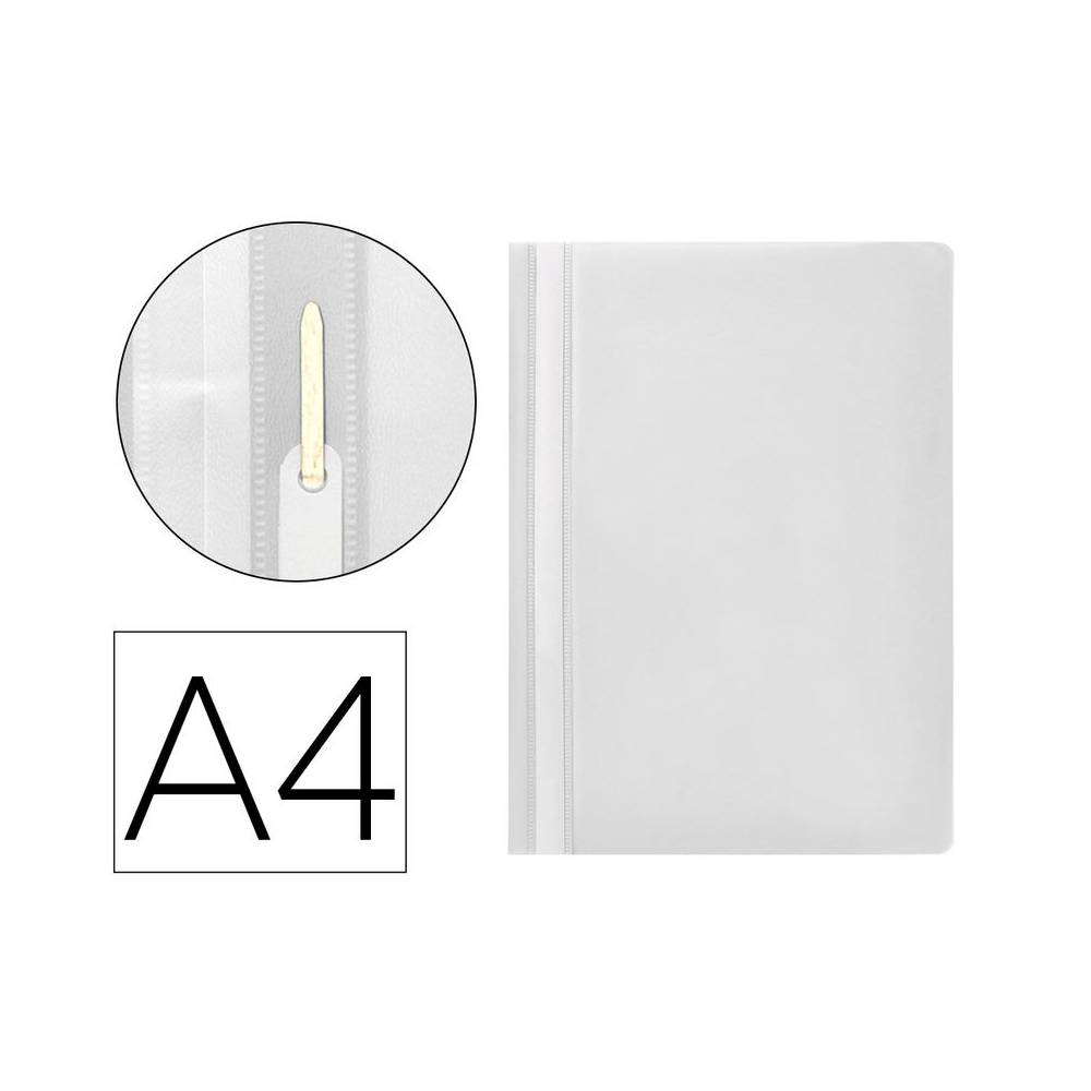 Carpeta dossier fastener plastico q-connect din a4 blanco