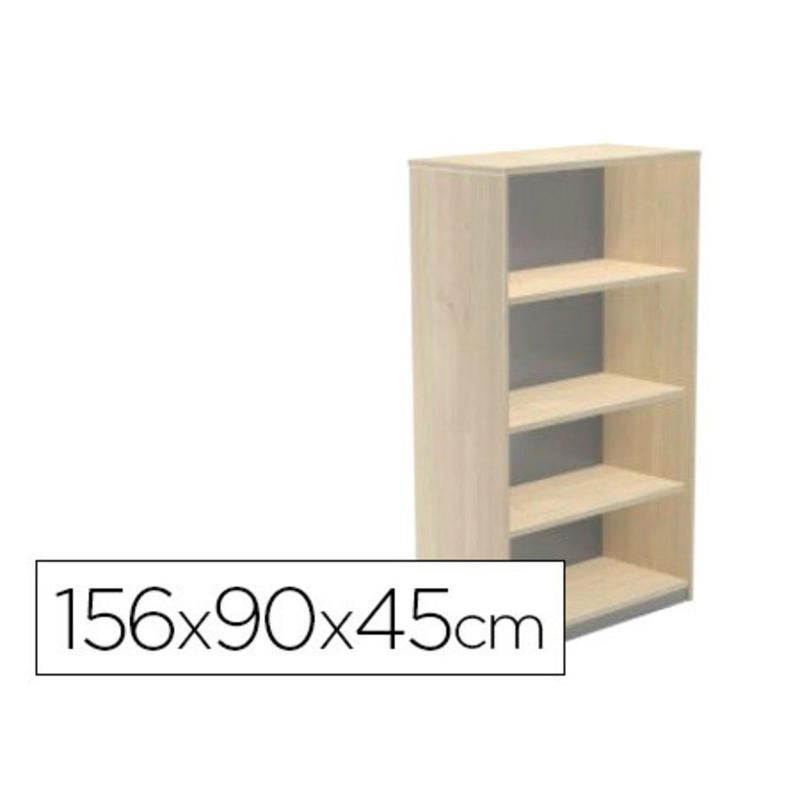 Armario rocada con cuatro estantes serie store 156x90x45 cm acabado aa01 haya/haya