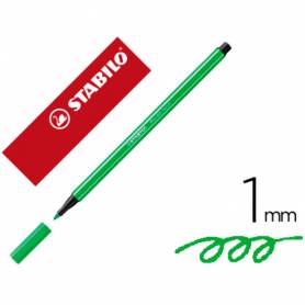 Rotulador stabilo acuarelable pen 68 verde neon 1 mm